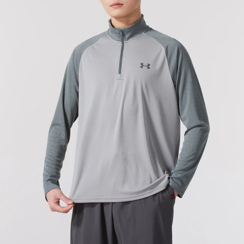 

Under Armour (under Armour) Velocity 2.0 1/4 Мужская футболка на молнии Фитнес-тренировки Спортивная одежда Быстросохнущий удобный пуловер с воротником-стойкой и длинными рукавами 1375435-036
