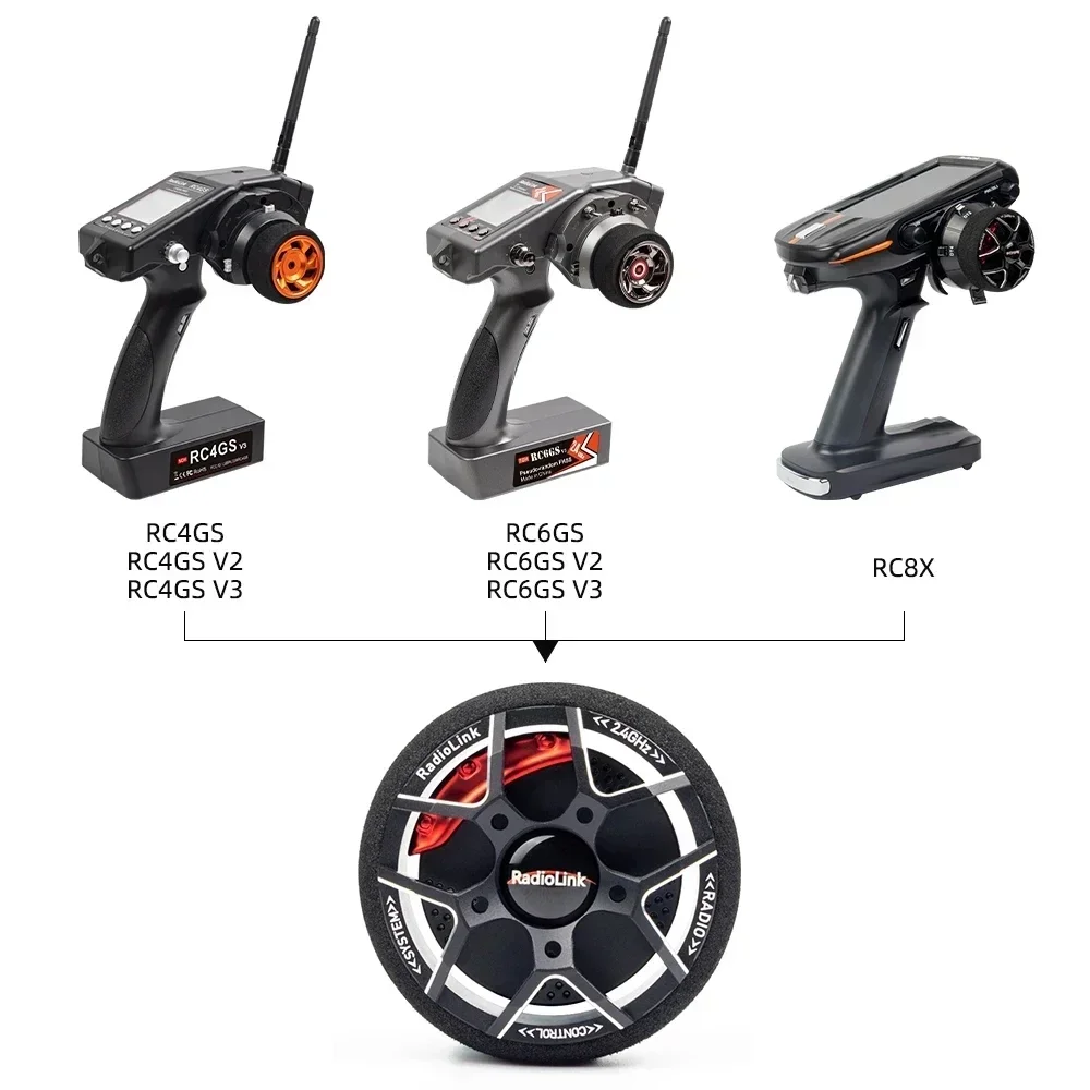 Radiolink Transmitter Alloy Steering Wheel Car Ship Model Remote Control Metal Handwheel for RC8X RC6GS RC4GS  Accessories RC view 6
