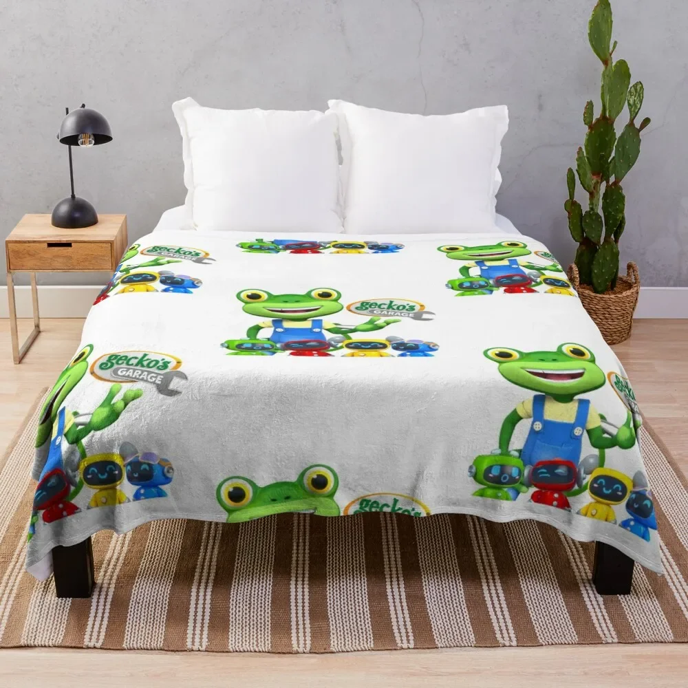 geckos garage Throw Blanket Loose Personalized Gift halloween sofa bed Blankets