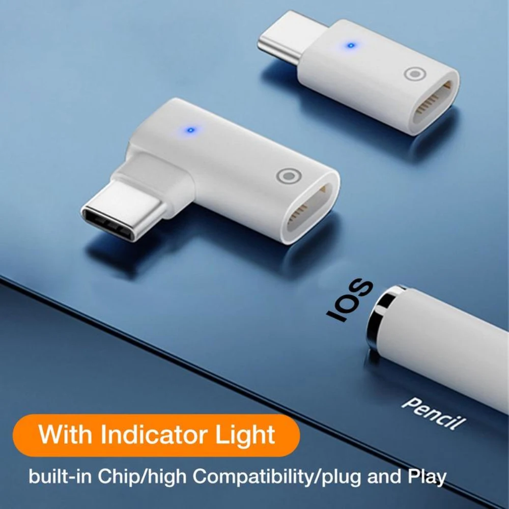 1/2/3PCS Charging Adapter ForApple Pencil 1st Generation Portable Type-C ToApple Pencil Charger Connector Accessories