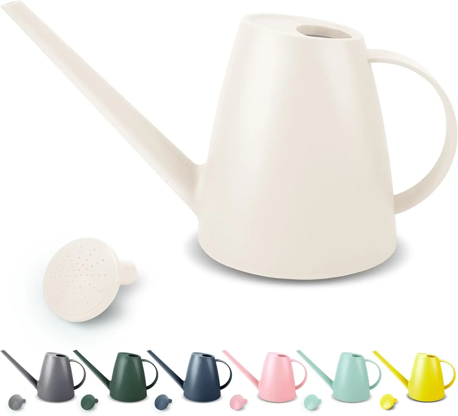 

Watering Can for Indoor Plants, 1.8L Long Spout Watering Can with Detachable Shower Nozzle for Outdoor Garden Flowers