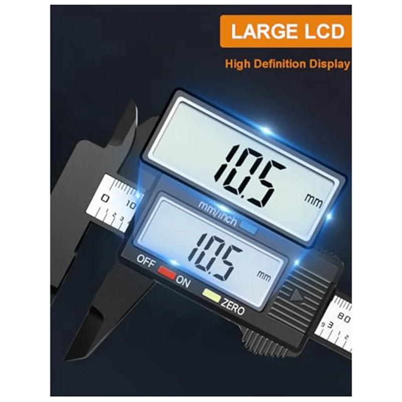 2 Pack Digital Caliper, 0-6Inch Electronic Digital Calipers With Large LCD Screen, Automatic Shutdown Function Durable