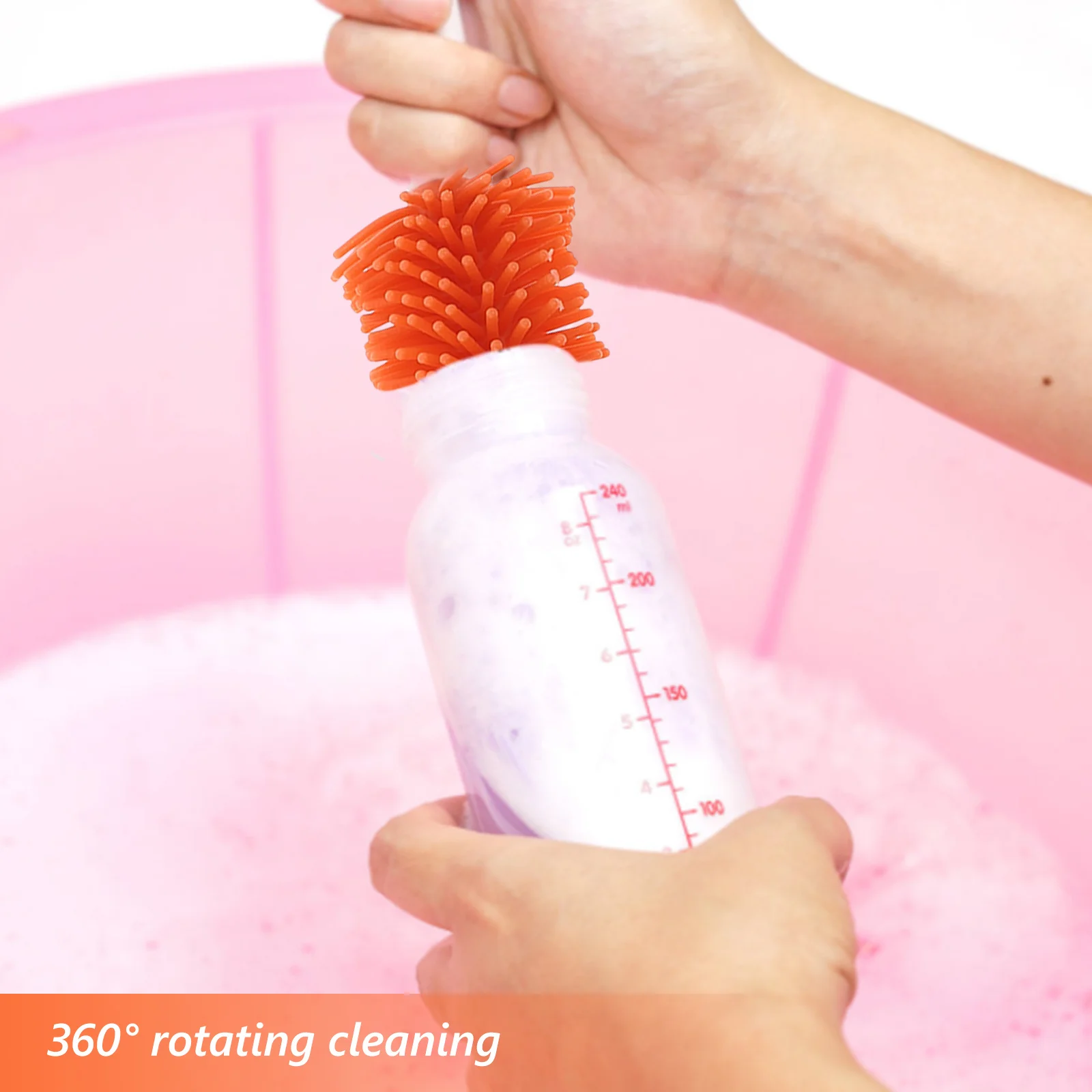 

1Set Baby Bottle Brush Silicone Heat Resistant Cleaning Tool Pacifier Milk Straw Bottle Brush Pacifier Cleaner