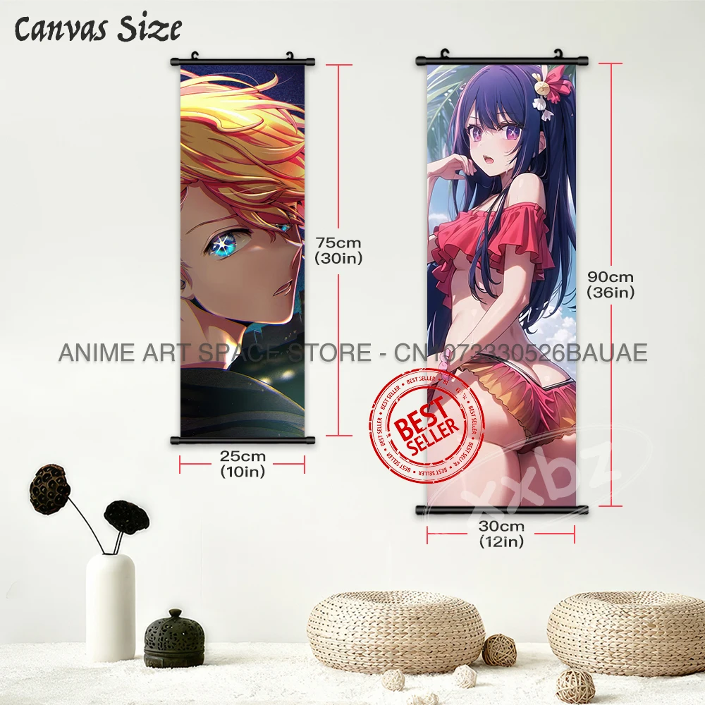 OSHI NO KO Appeso Pittura Anime Poster Wall Art Canvas Kawaii Idol Pergamene Immagine Arima Kana Hoshino Ai Akuamarin Home Decor