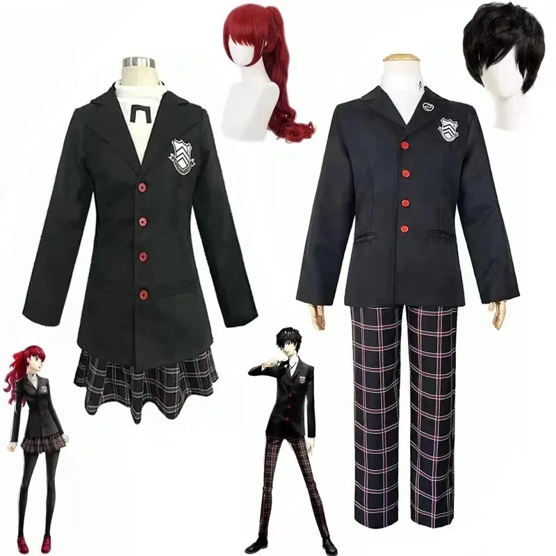 

New 2025 Unisex Persona 5 Kurusu Akira Joker Cosplay Costume School Uniforms Suits Halloween Yoshizawa Kasumi Outfits ★ ★ ★ jj.