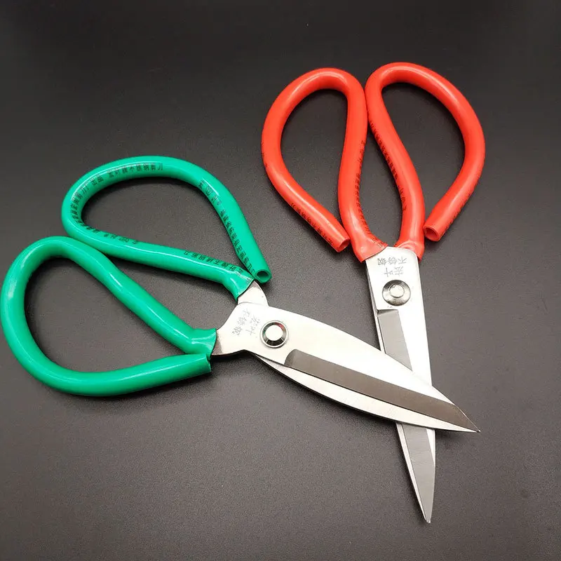 Household Stainless Steel Kitchen Scissors Industrial Civilian Leather Tailor Sewing Cloth Sharp Pointed Scissors Scissors