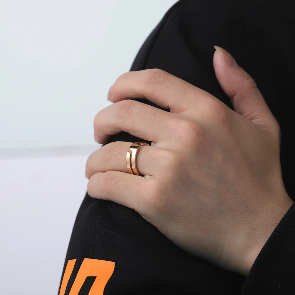 Skyrim Edelstahl Ring für Männer Frauen Paar lässige Fingerringe Mode einfachen Schmuck Verlobung Jubiläums geschenk neu – Detail 13