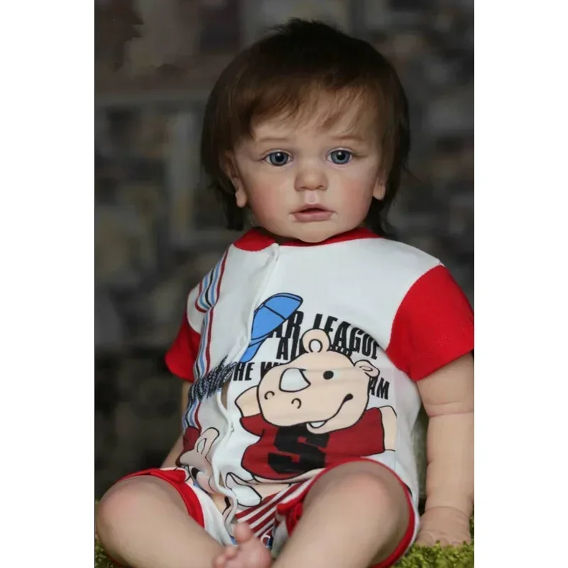 60CMリアルな24インチリアルタッチ3Dペイント肌色シリコンリボーン幼児ベビー完成人形布製ボディリボーンドール