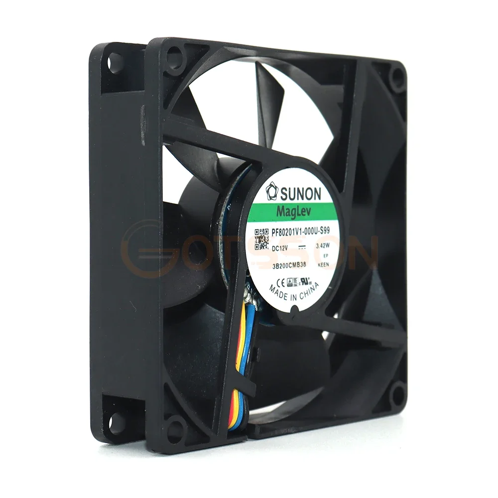 새로운 sunon PF80201V1-000U-S99 8020 8cm 80mm 80*80*20mm DC 12V 3.42W 서버 냉각 팬