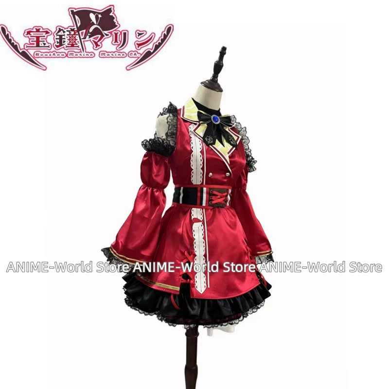 VTuber Hololive Houshou Marine Captain Dress Uniform Cosplay Costume Halloween Party Dress