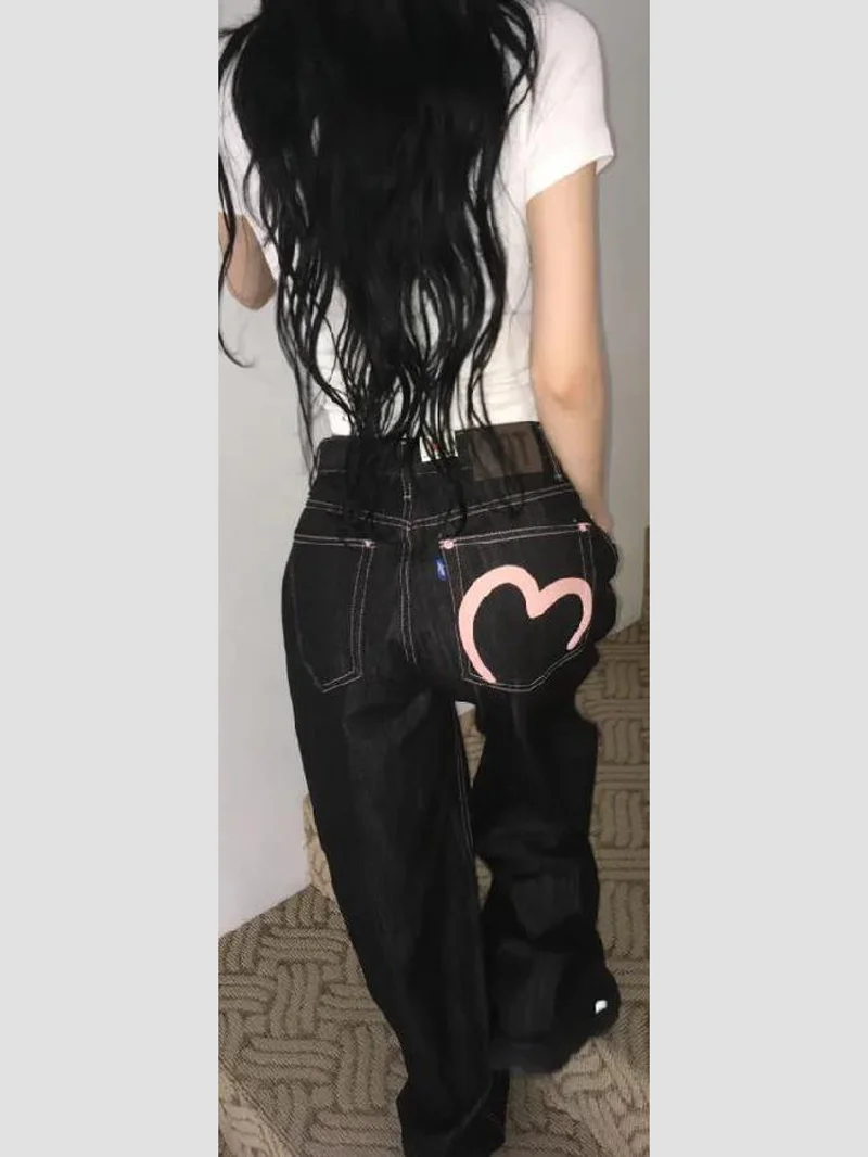 Y2K Wide Fit Baggy Jeans Grunge Harajuku Cowboy New In Pants Korean Mom Jeans Punk Retro 2026Autumn Winter Women's Denim Jeans