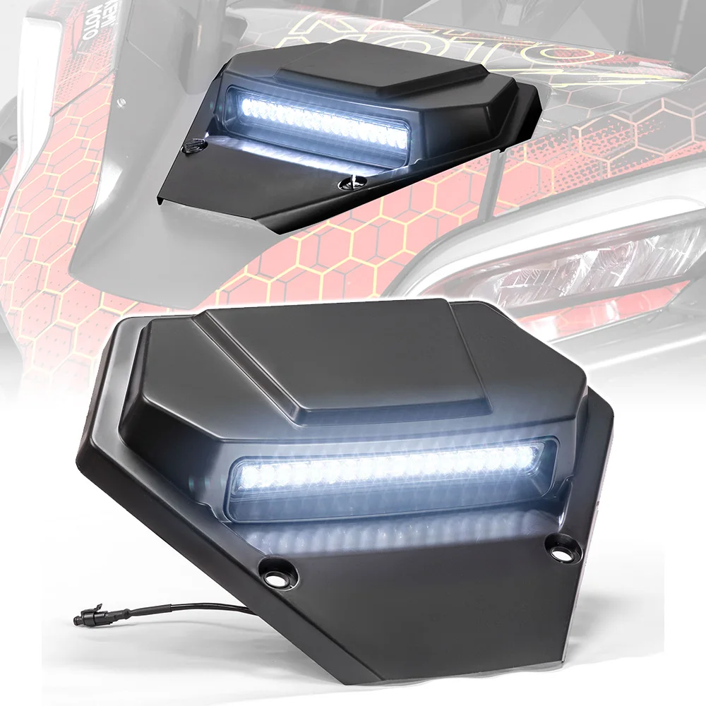 UTV PP Ventilation Hood Scoop Turbo Hood w/ Auxiliary LED Spotlight For CFMOTO ZForce 950 Sport HO H.O. EX 1000 SPORT 2020-2024