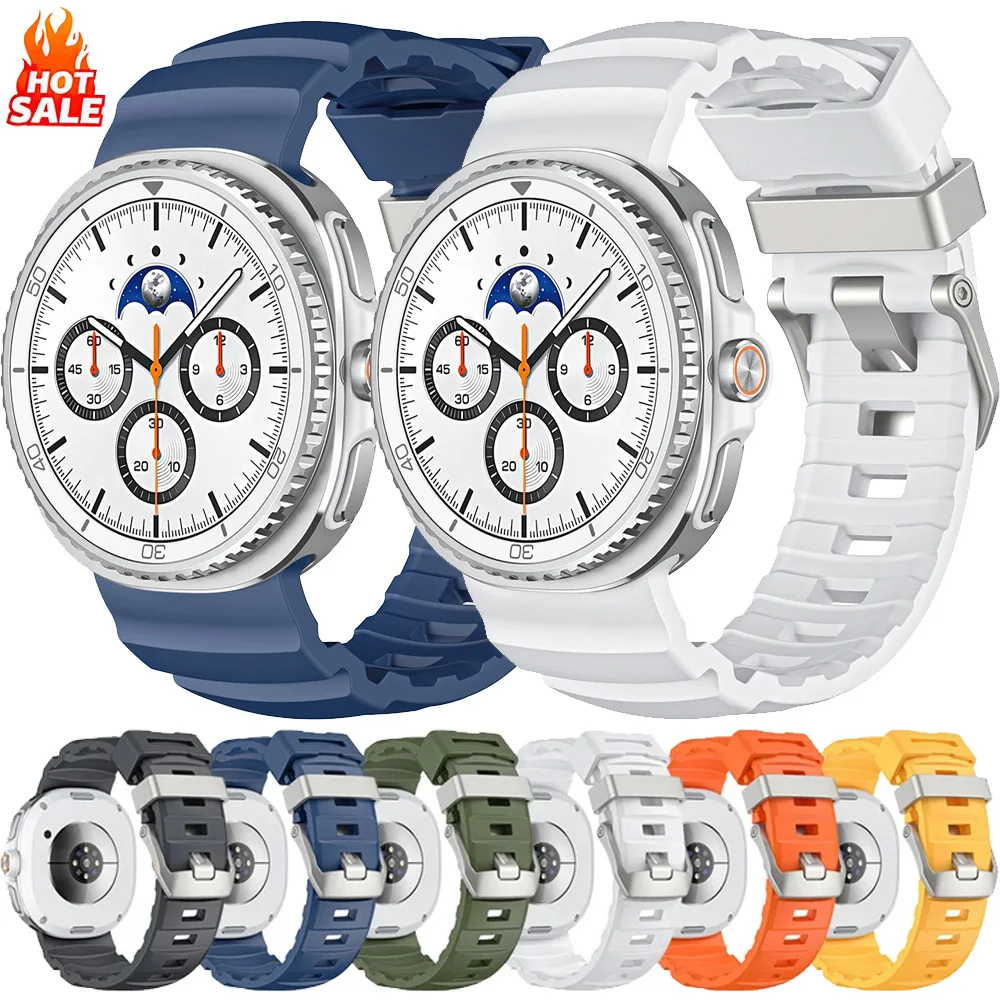 Trail Original Silikonarmband für Samsung Galaxy Watch 8 44 mm 40 mm. Bequemes Armband für Samsung Galaxy Watch 8 Classic 46 mm