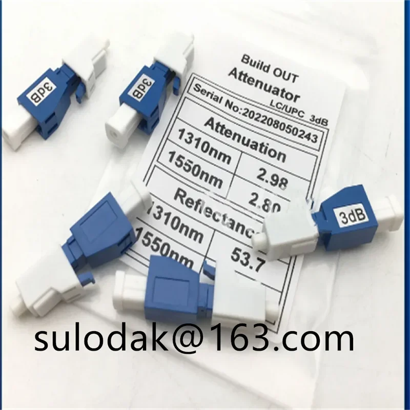 LC-LC UPC  Fiber Optic Attenuator, Plug-in Connector, Single Mode, Fixed Optical Application, 3dB, 5dB, 7dB, 10dB, 100 PCs/Lot