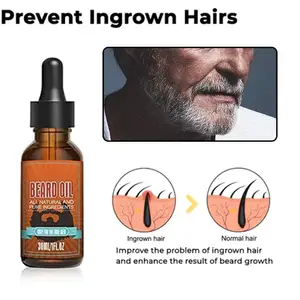 High-end 30ml natural orgânico homem barba crescimento óleo brilho suavizar barba nutritivo fortalece bigodes apenas para homem verdadeiro 4 principais vendas true me cabelo organico - №4