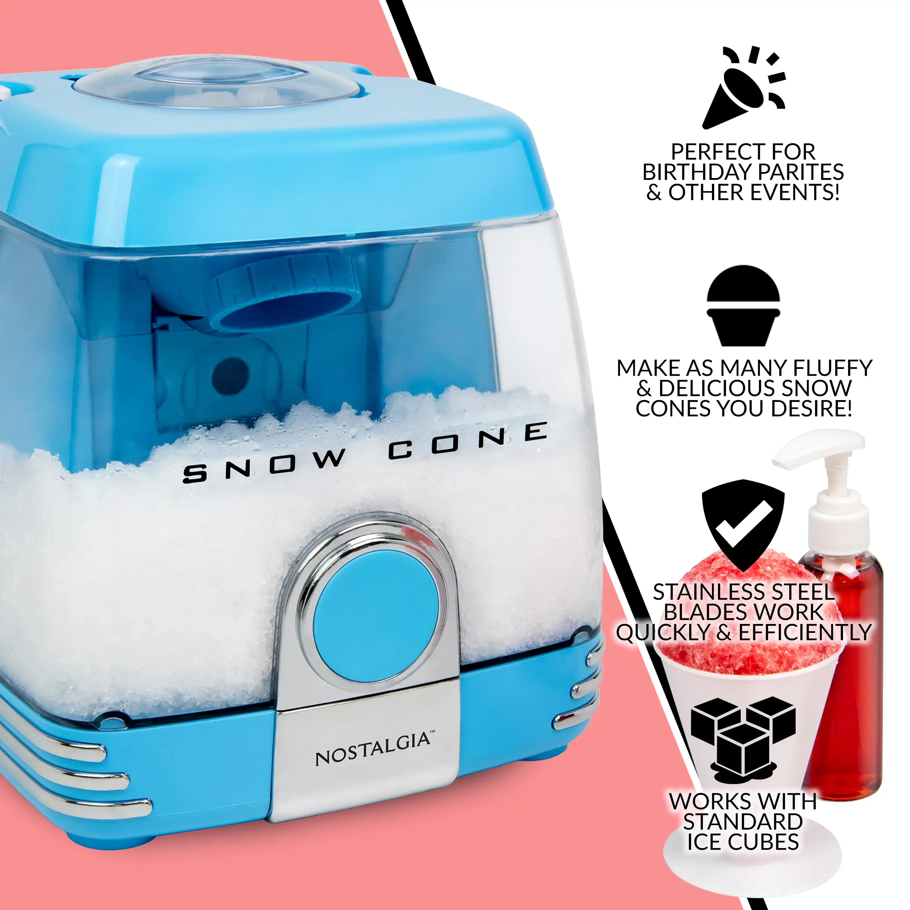 Nostalgia NSC7BL Snow Cone Maker