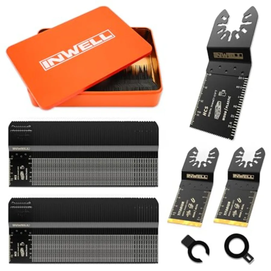 

200 PCS Oscillating Saw Blades High Carbon Steel Quick Release Multitool Saw Blades for Wood and Plastic Compatible with DeWalt