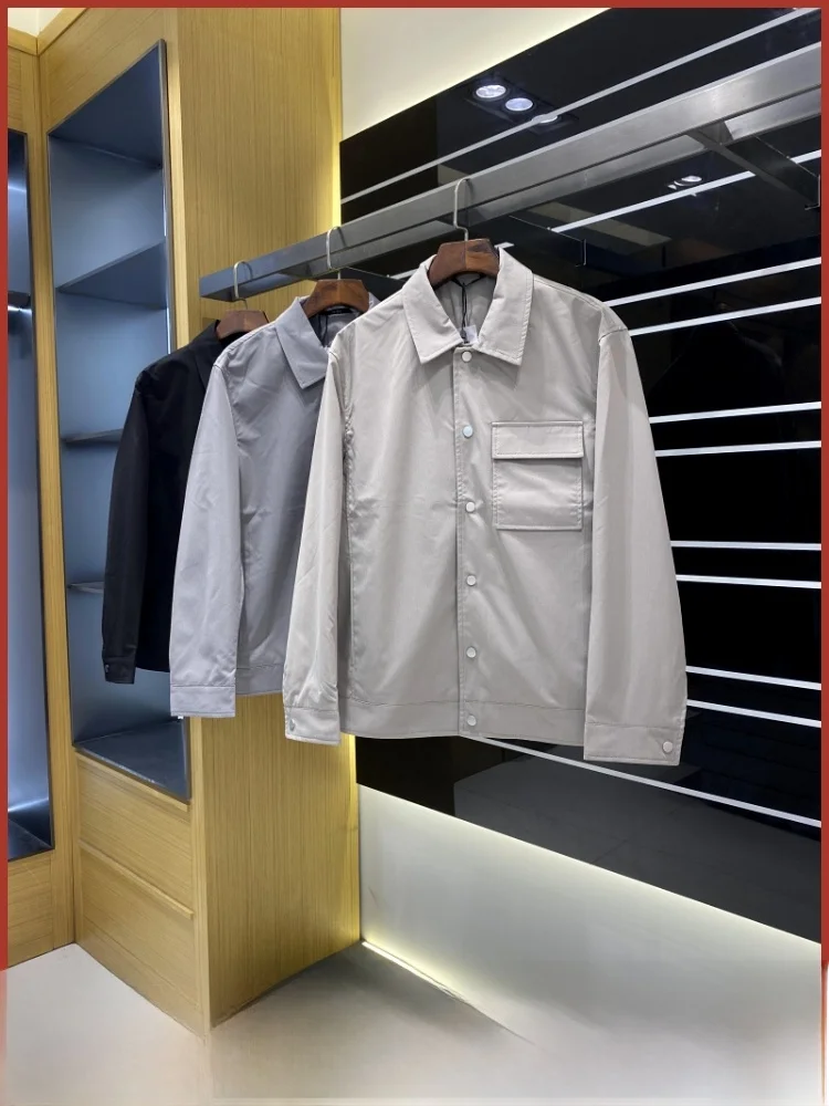 

Busin Повседневная мужская ткань в помещении Jaet Осенняя универсальная рабочая одежда для поездок на работу Повседневный воротник Полиэфирное волокно Длинная ...