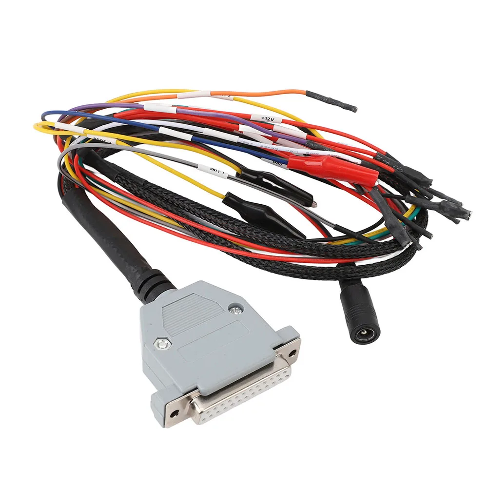 

3 LED Lights Boot Bench Cable DB25 With Switch For SM2 PRO And For J2534 VCI Read Write For ECU BATT VCC KLINE CAN-L