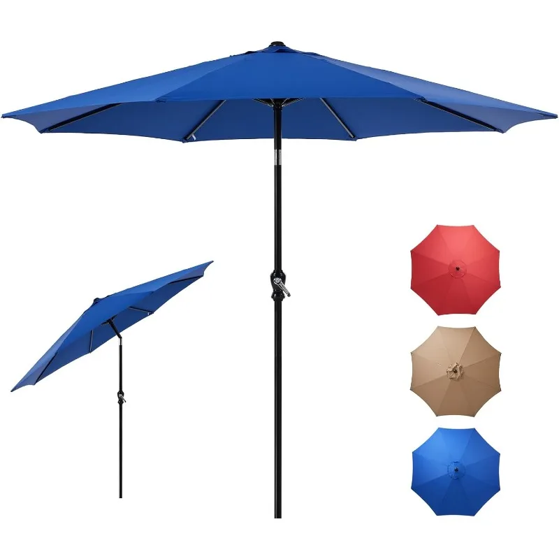 

Patio Umbrella, 9 FT Outdoor Umbrellas Waterproof for Pool Table Deck Porch Yard Garden, Market Umbrella with 8 Sturdy Ribs