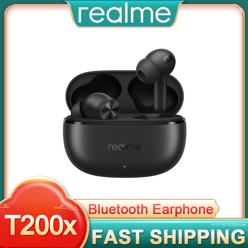  New realme Buds T200X Earphones Wireless Bluetooth 5.4 Active Noise Reduction Headphones HD Mic Call Stereo Sports Music Earbuds 