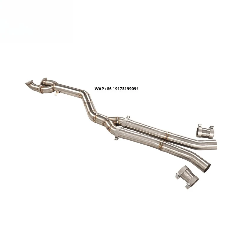 

For G8X G80 G82 M3 M4 S58 Exhaust System Single 89mm Diameter Mid Pipe 304 Polished Stainless Steel