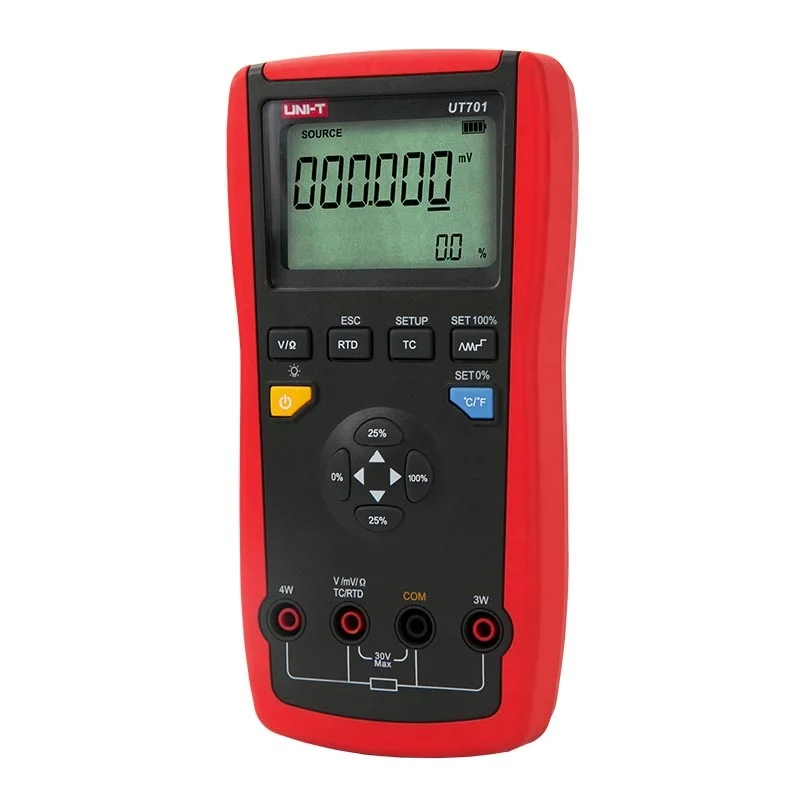 UNI-T Temperature Calibrator UT701 Thermocouple Calibrator Type J/K/T/E/R/S/B/N/Wre RTDs C mV Resistance