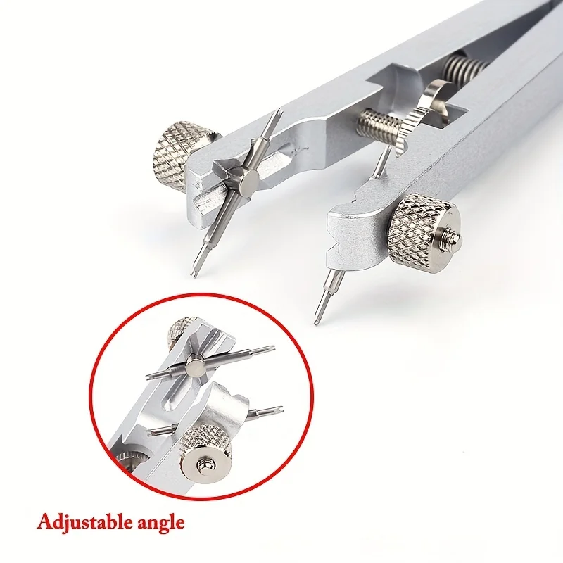 6825 Watch Strap Aluminum Alloy Repair Removing Tool 10 Pins Watchband Spring Bar Plier Bracelet Remover V-Shaped Adjuster Plier