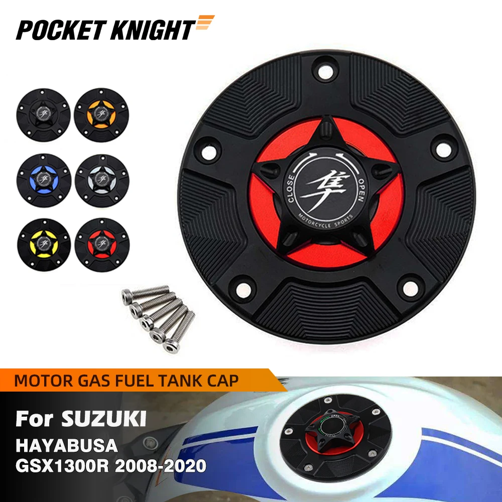 For SUZUKI HAYABUSA GSX 1300R 2008-2020 GSX1300R Motorcycle Gas Fuel Tank Cap Quick Release Petrol Cover Gasoline Cap Keyless