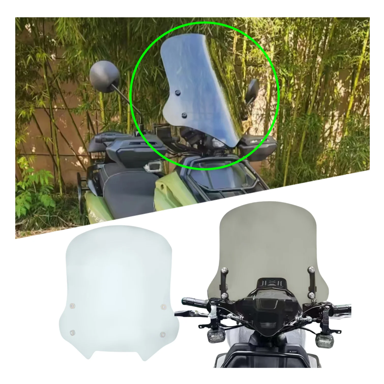 

TANK 150cc 200cc Clear Motorcycle Windshield Motorbike Scooter Wind Deflector Clear Lens Windscreen