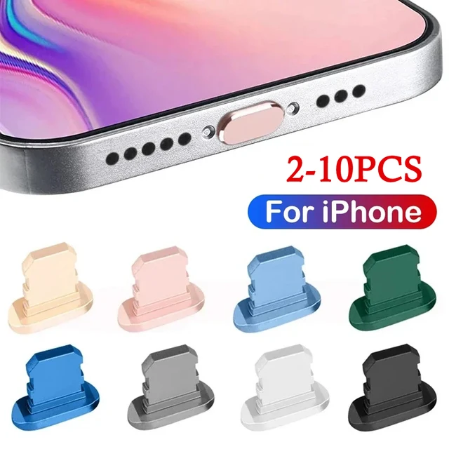 1-20 sztuk metalowych wtyczek zabezpieczających przed kurzem wtyk do ładowania IPhone 14 13 12 Pro Max IPad AirPods Apple Series Lightning Port Cap
