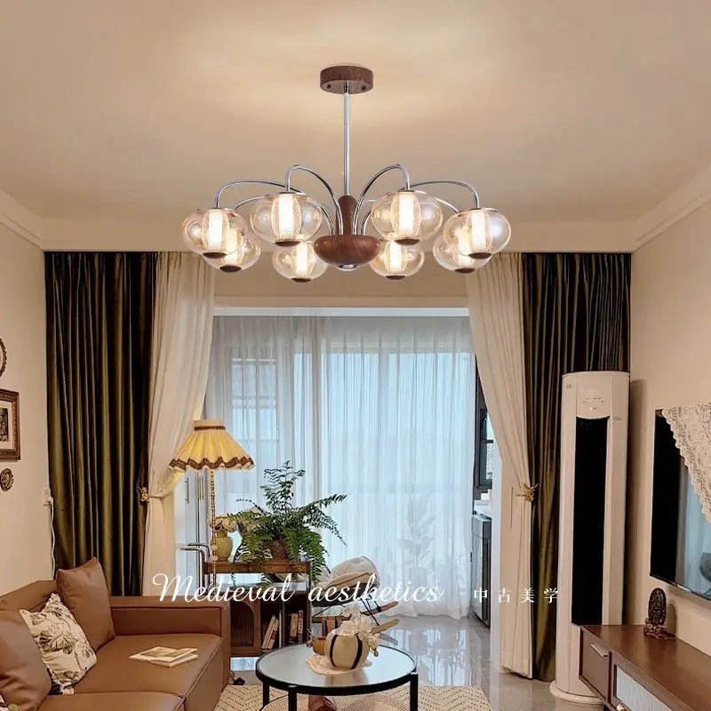 Nordic Glass Led Chandelier for Living Dining Room Food Tables Kitchen Bedroom Pendant Lights Home