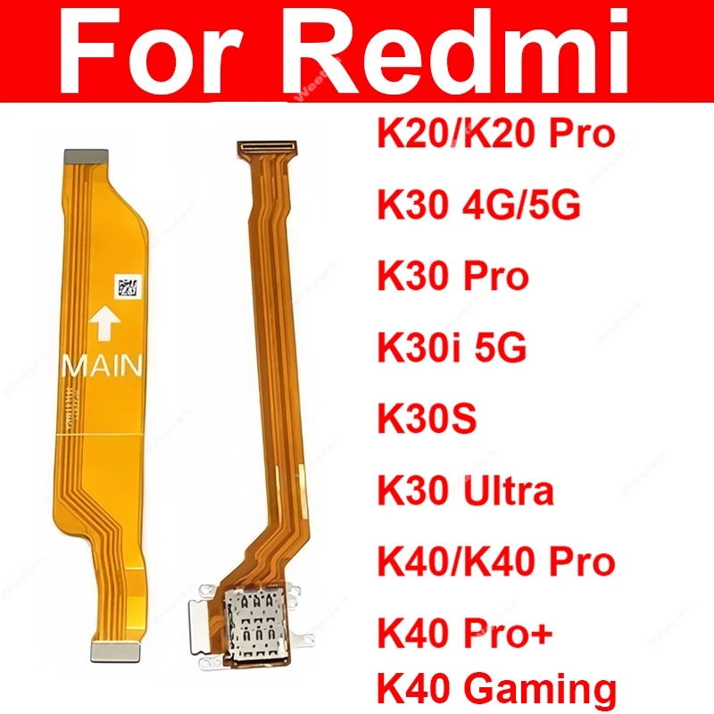 LCD Display Flex Cable For Xiaomi Redmi K20 K30 K30i K30s K40 K40s Pro Plus Ultra 4G 5G Motherboard Flex Ribbon Repairment Parts