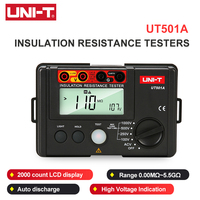 UNI-T UT501A Insulation Resistance Tester 1000V Digital ohmmeter 5GΩ Tester Cable High Voltage Voltmeter Meter