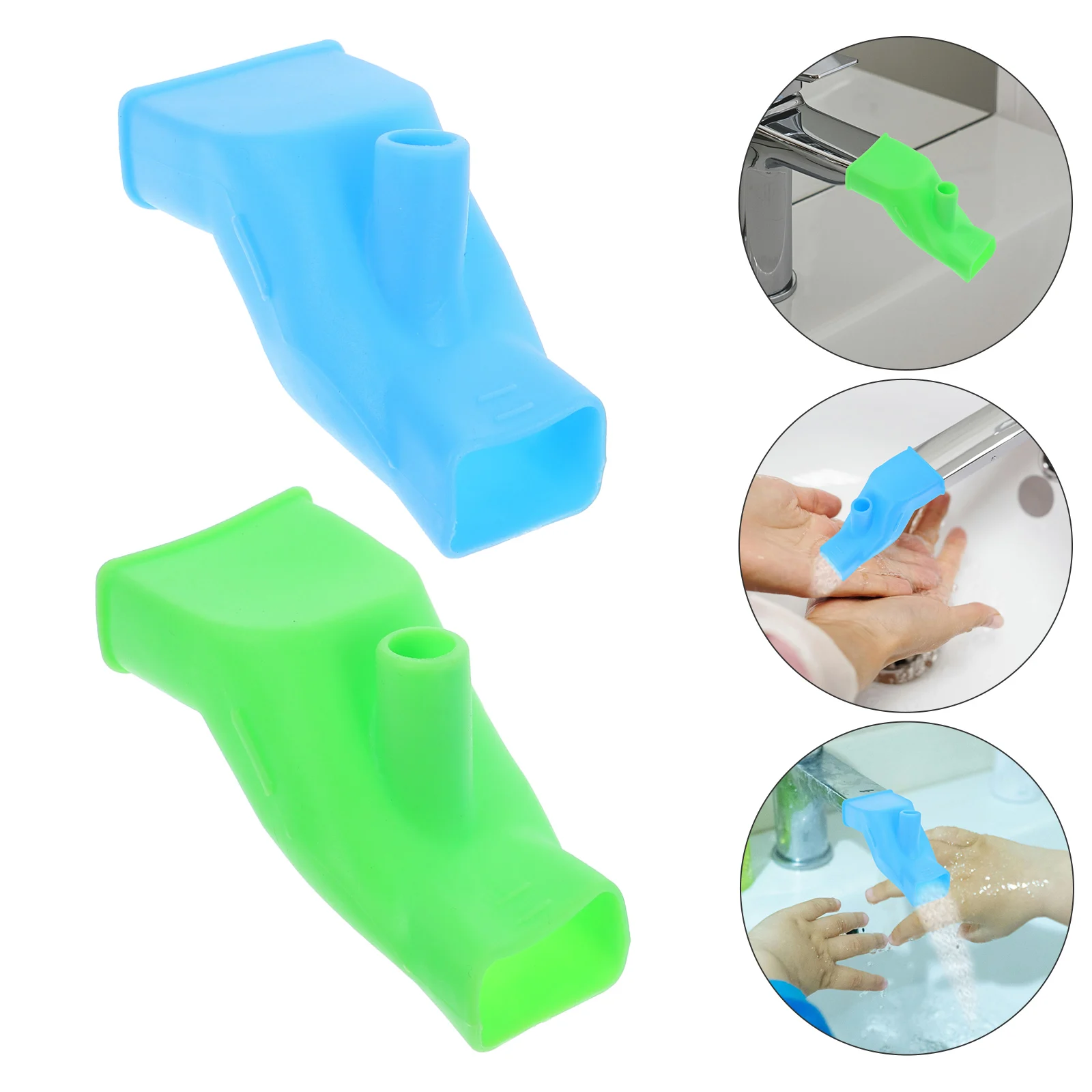 

Universal Sink Handle Extender For Baby Faucet Anti-Splash Flexible Tpr Elastic Toddler Hand Washing Device Basin Tap Sprayer