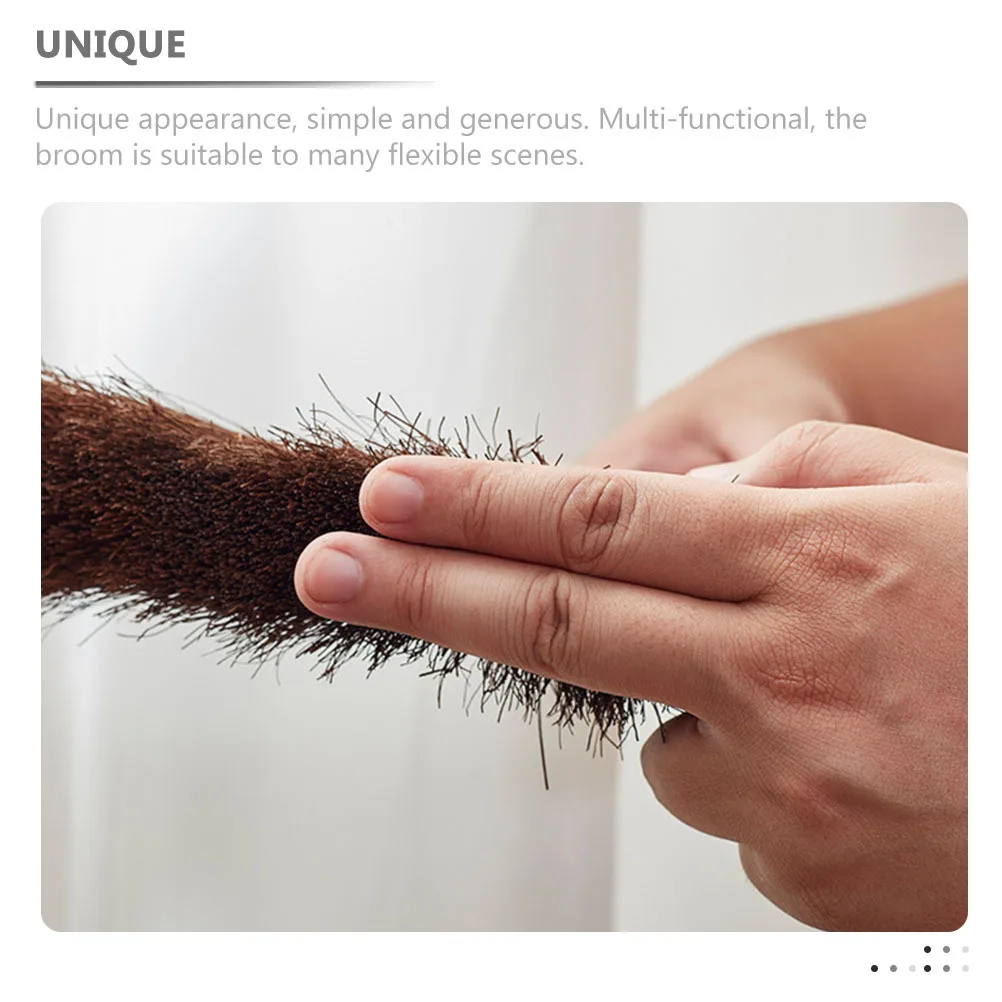 

NOLITOY Small Broom Wood Handle Handheld Duster Home Cleaning Tool Dust Removing Broom Short Handle Cleaning Accessory