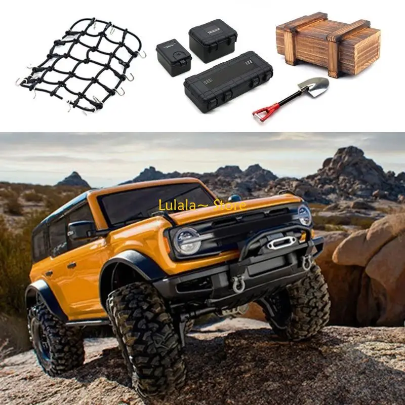 Y4QA 1/10 Scale RC Luggage Roof Rack Storage Net for TRX-4 Rc Car