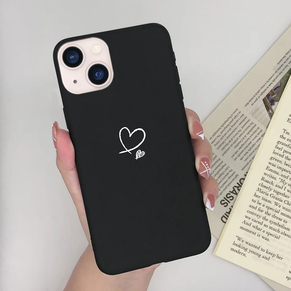 For Apple iPhone 13 Case Soft Slim Funda Daisy Butterfy Heart Phone Cover For iPhone 13 iPhone13 Mini 13 Pro Max Shockproof Case