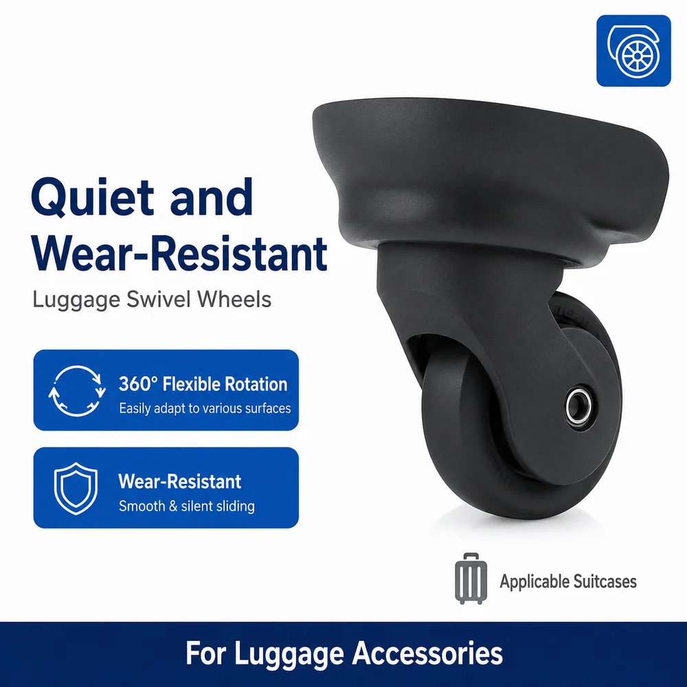 Universal Luggage Wheels For Samsonite LT28N-1 360° Swivel Caster Bracket Wear-Resistant Smooth Rolling Noise Reduction Replacem
