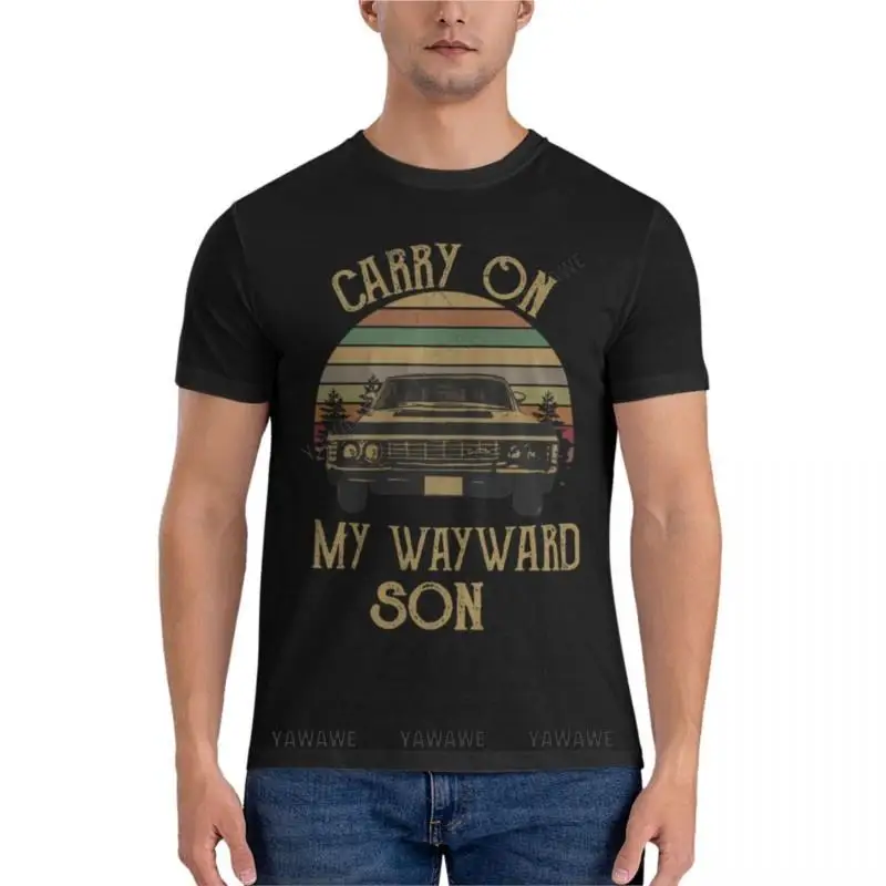 Carry On Wayward Son sunset vintage retro classic Classic T-Shirt cute tops men t shirts summer t-shirt men