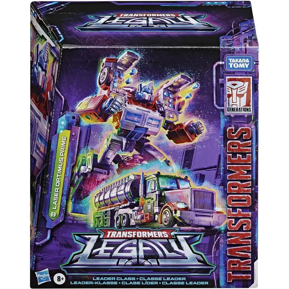 Transformadores brinquedos gerações legado série líder g2 universo laser optimus prime figura de ação 7-Polegada figura colecionável presente