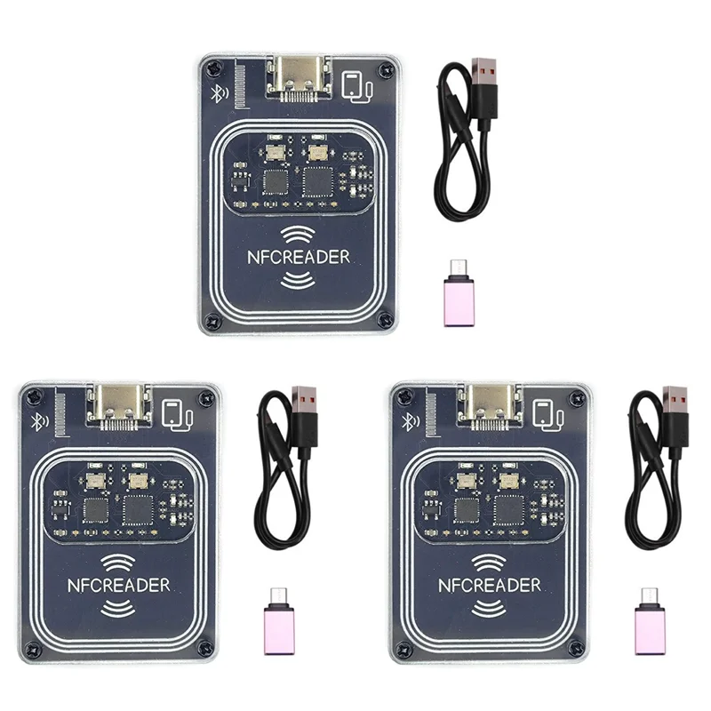 N82R 3X PCR532 NFC RFID Bluetooth Wireless Module IC Card Reader Writer RFID Emulator Minicopy With Type-C Interface