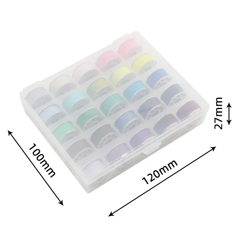 25Color/36Color Bobbin Thread Set Metal Bobbin Case With Colored Thread Sewing Thread Household General Bobbin Thread