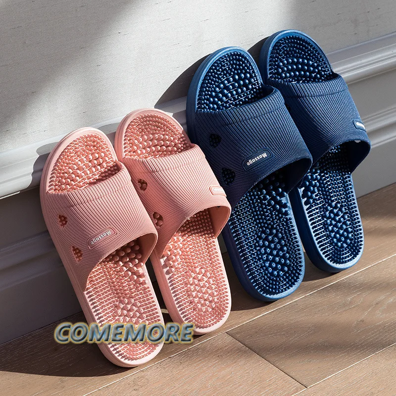 Women's Foot Massage Slippers Couples Slipper Men Indoor Bathroom Non Slip Soft Slides Casual Home Relief Feet Health Care Shoes