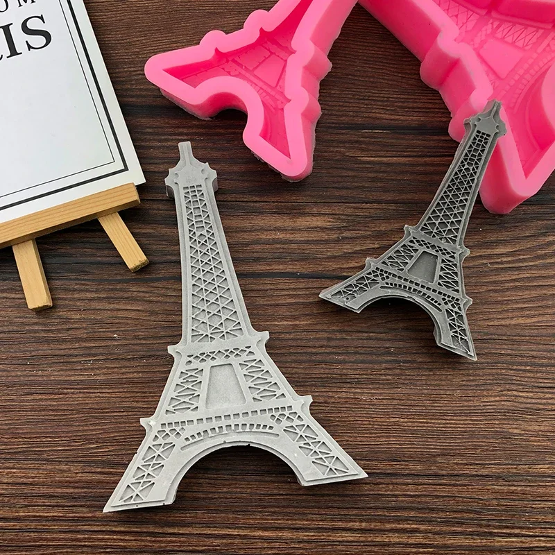 

Silica Gel Mold Paris Iron Tower Silicone Handmade Soap Mold Liquid Fondant Mold Baking Tool E853