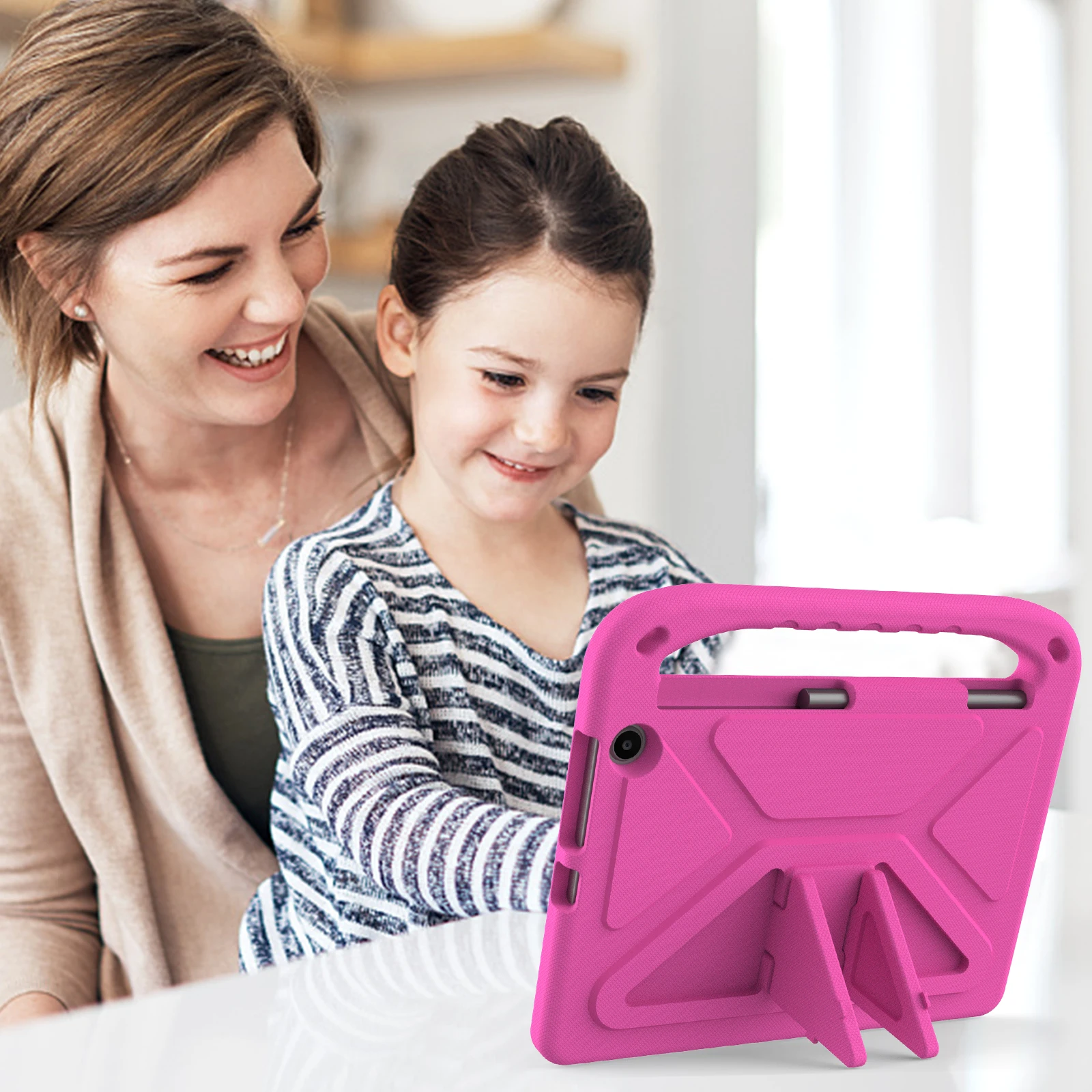 EVA Kickstand Case For Amazon Fire Max 11 HD 10 8 Plus 7 2024 2023 2022 2021 2020 With Foam Portable Hand Holder Kids Capa Cover