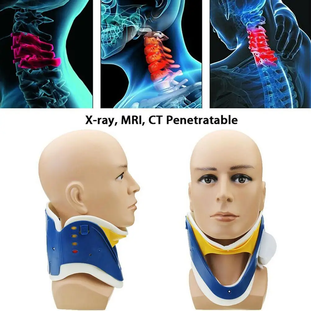 4 in 1 boyun Brace boyun düzeltme boyunluk servikal vücut ayarlanabilir koruma Brace terapi çekiş sedye destek H1F8