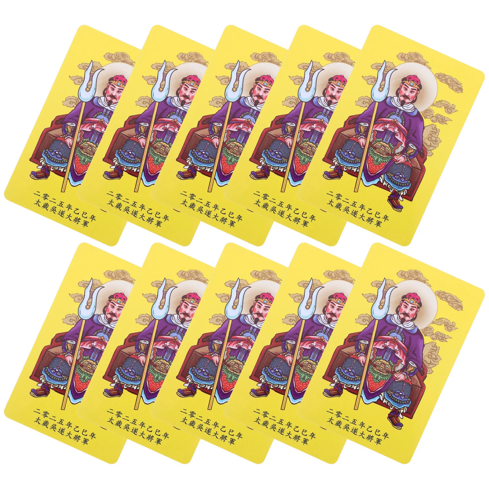 10 قطعة بطاقة تاي سوي فنغ شوي تميمة المحمولة حماية تميمة لسنة الأفعى السنة الصينية الجديدة الحظ الازدهار