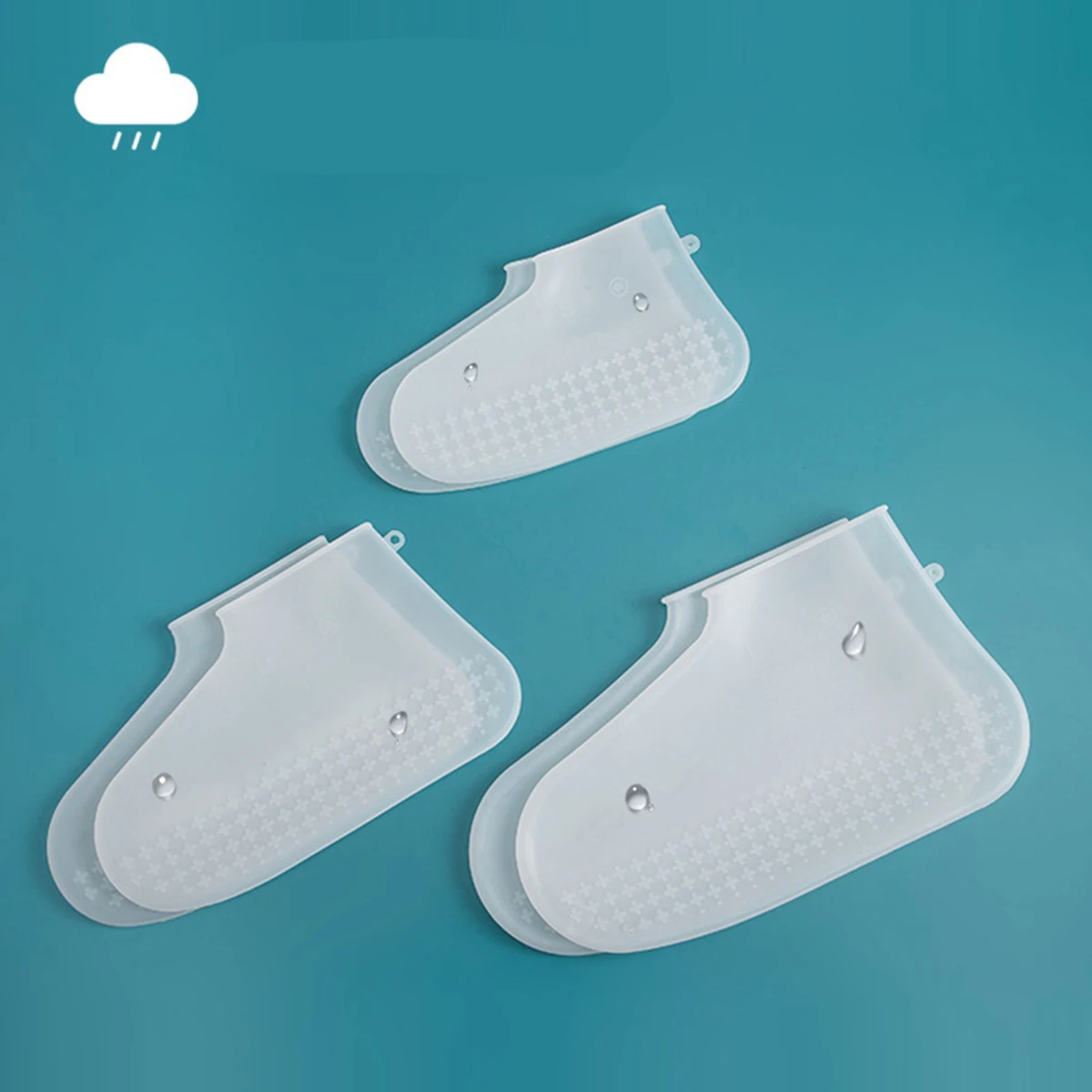 

Shoe Cover Waterproof for Rain Covers Rainproof Shoes Anti Slip White Coversilicon