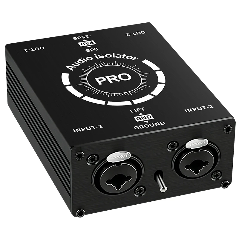 XLR HiFi Stereo Audio Isolation Box GroundLoop Isolator Noise